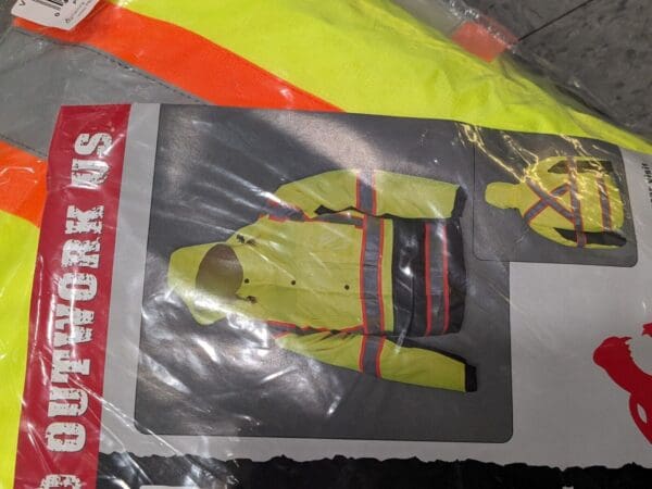 MCR Safety Double Insulated Rip Stop Poly/PU, Class 3 Jacket Sz 4XL VT38JHX4