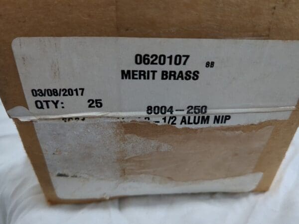 MERIT BRASS 25 ct 1/4 x 2-1/2" 6061 Aluminum Pipe Nipple 8004-250