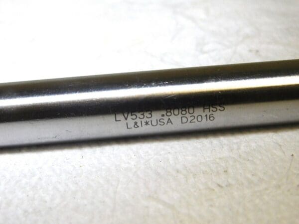 L&I HSS Chucking Reamer 0.808” Diameter Straight Shank & Flute 9.5”L LV533.8080