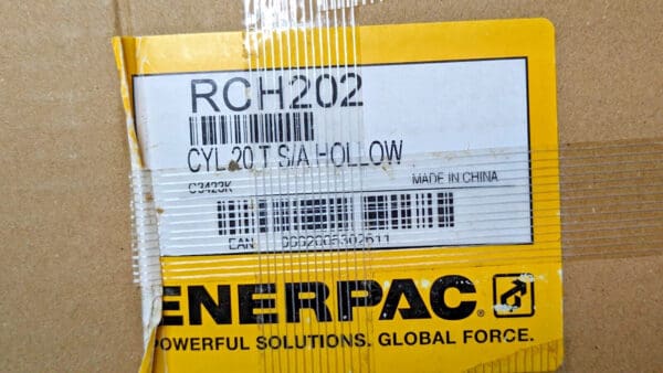 ENERPAC 20 Ton Hollow Plunger Hydraulic Cylinder Single-Acting RCH202 DAMAGED