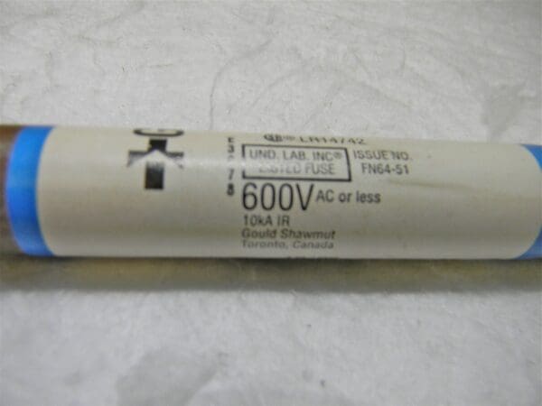 Ferraz Shamut Fast Acting Renewable Fuse 600V 5A ClassH13/16" x 5" Lot of 6 RFS5