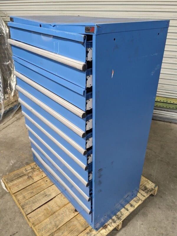 Lista 10 Drawer Modular Storage Cabinet 59 x 40 x 22 Steel Blue DAMAGE