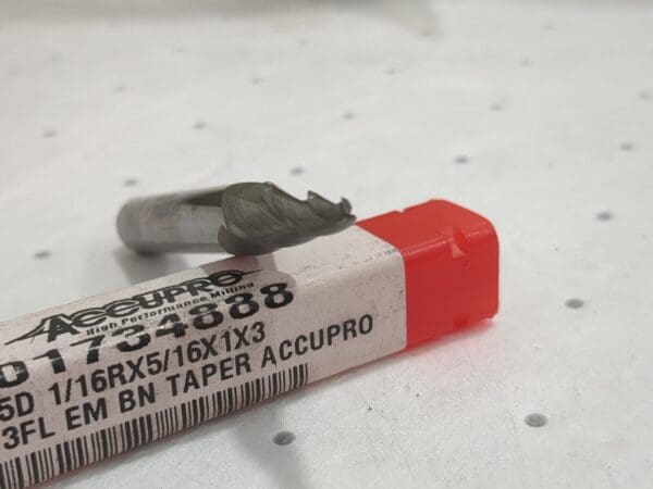 ACCUPRO Tapered End Mill 1/8" Small Dia 3 Fl Solid Carbide 1" LOC 12177642