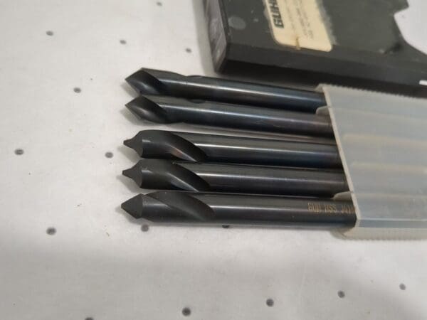 GUHRING 5pk drill bits NC-spotting DR. 2FL 9.525mm HS tang cone relief pt bb02b1