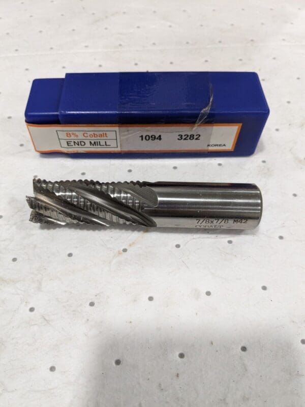 Roughing End Mill: 7/8" Dia, 5 Flutes, Single End, Cobalt 723-5787