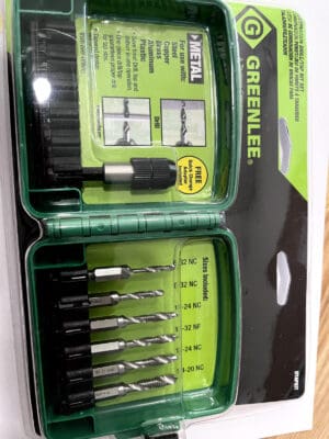 Greenlee DTAPKIT 6 Piece Drill Bit #6-32 to 1/4-20 UNC, 2-1/4" Overall Length