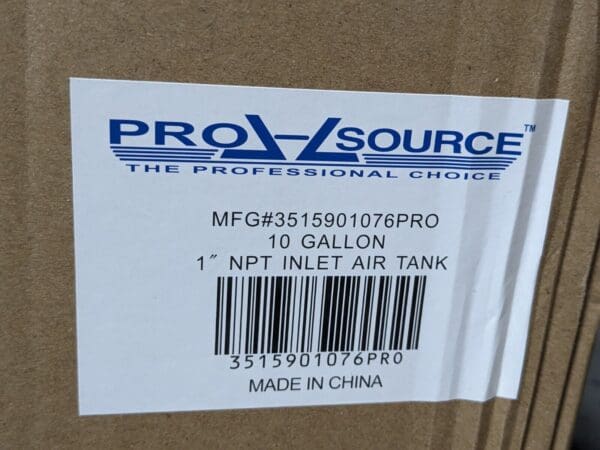 Pro Source Compressed Air Tank 10 Gallon Capacity 200 PSI Max. 3515901076PRO