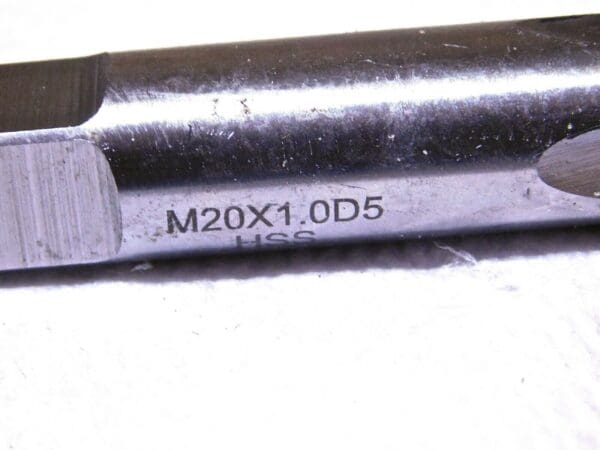 Professional HSS Hand Plug Tap M20X1.00 Metric 4Fl D5 Limit 4-1/2” OAL Box of 5