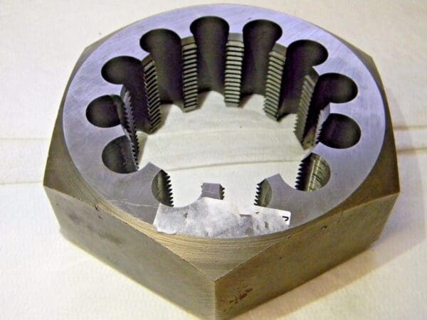 Interstate Carbon Steel Hex Rethreading Die 3-3/4-8 UNS 6” x 2.25" Hex 79770939