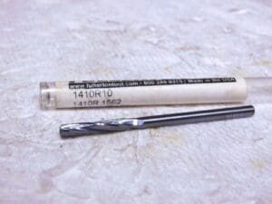 Fullerton Carbide Decimal Reamer .1562” Dia 4Fl .1406” Shank Dia 2.5”OAL 1410R10