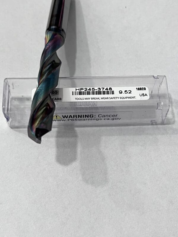 OSG Jobber Drill: 3/8" Dia, 140 deg Point, Solid Carbide HP245-3748