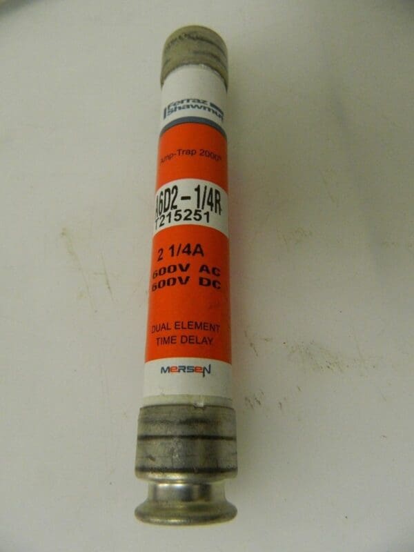 Ferraz Shawmut 2 Pack Time Delay Fuses Class RK1 600VAC/DC #A6D2-1/4R