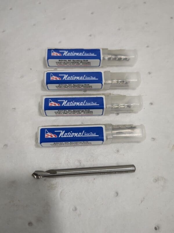 NTD 5pk Spotting Drills 3/16" Dia 90 ° Pt 2-7/16" OAL Cobalt M-35 HSS-E 027490AW