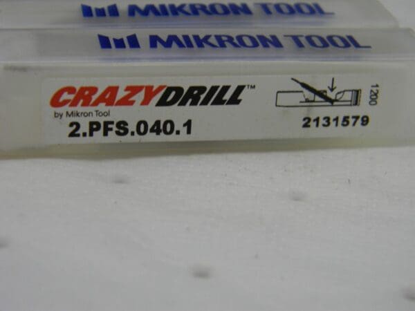 Mikron Crazydrill Carbide Pilot Drill .4X2X3X40MM 1 lot of 6 2.PFS.040.1