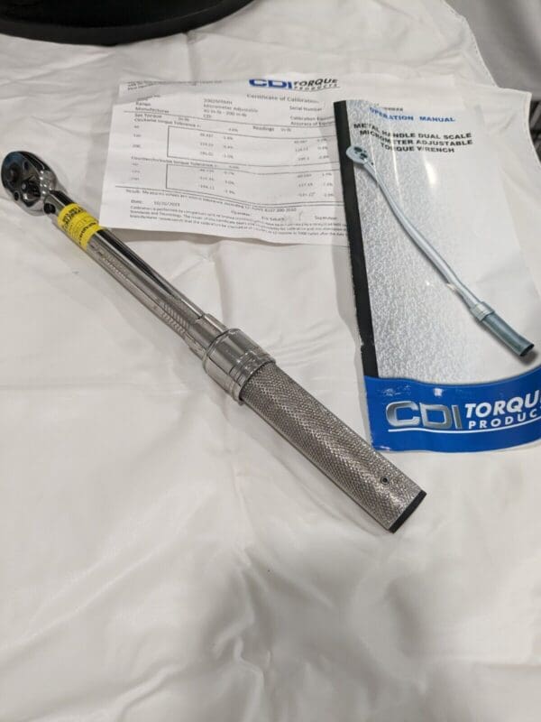 CDI 3/8 Torque Wrench 40-200 Inch Lbs. 2002MRMH FAILED CALIBRATION