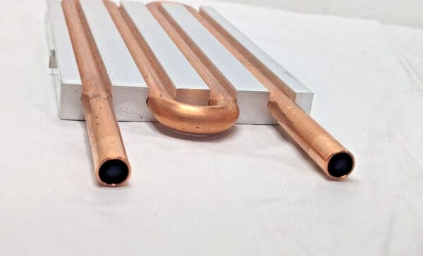 LYTRON BOYD Straight Connection Copper Tube Cold Plate 6"L x 3-1/2"H CP10G14