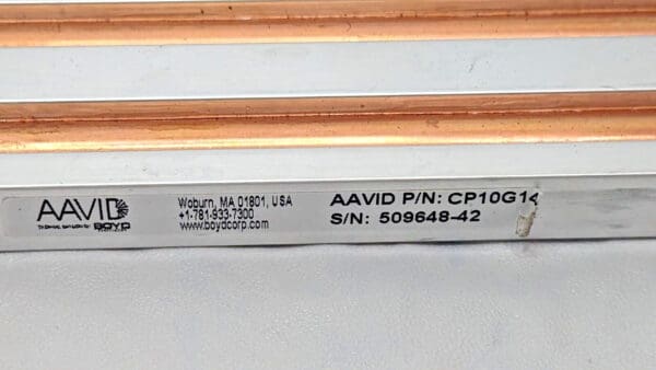 LYTRON BOYD Straight Connection Copper Tube Cold Plate 6"L x 3-1/2"H CP10G14