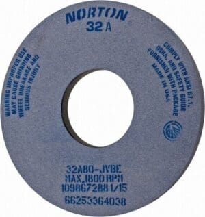 NORTON Surface Grinding Wheel: 14" Dia 1" Thick 80 Grit 5" Arbor 66253364038