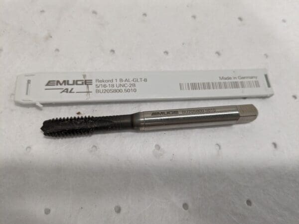 EMUGE Spiral Point Tap: 5/16-18 UNC, 2 Fl HSS-E Cobalt BU20S800.5010