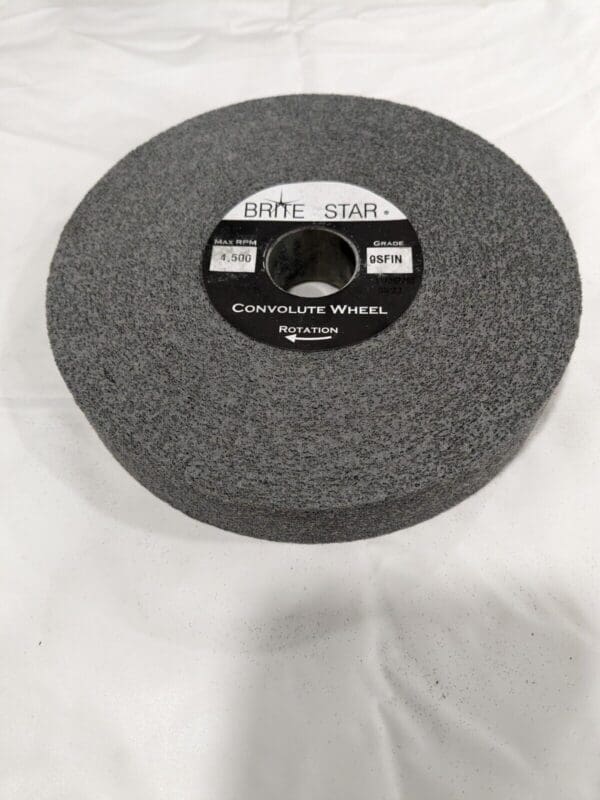 Brite Star Convolute Wheel 6" Dia, 1" Face Width, 1" Hole 4,500 RPM, Grade 9SFIN