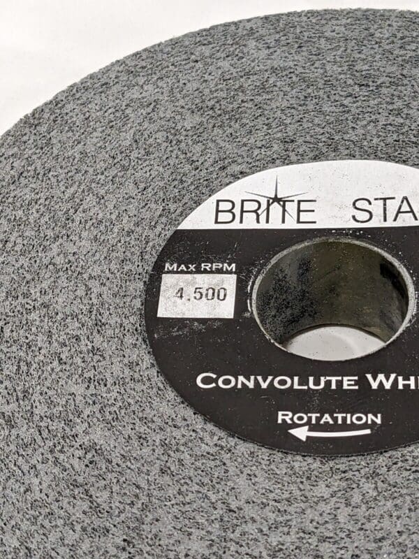 Brite Star Convolute Wheel 6" Dia, 1" Face Width, 1" Hole 4,500 RPM, Grade 9SFIN