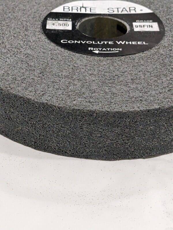 Brite Star Convolute Wheel 6" Dia, 1" Face Width, 1" Hole 4,500 RPM, Grade 9SFIN