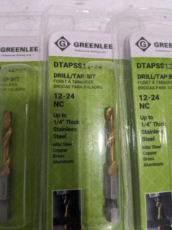 GREENLEE Combination Drill & Tap Set 3pc DTAPSS12-24