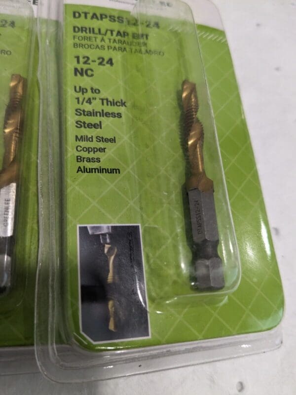 GREENLEE Combination Drill & Tap Set 3pc DTAPSS12-24