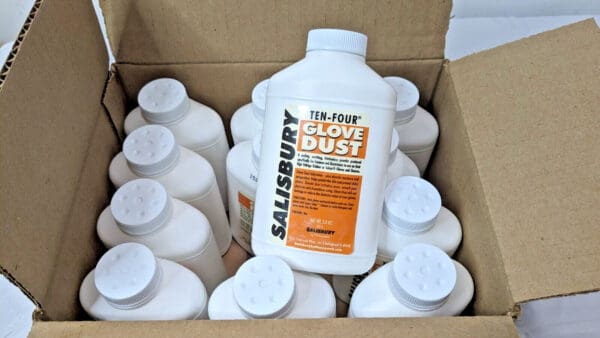 CASE OF 12 Salisbury by Honeywell Glove Dust Powder 5 oz/Bottles 10-4