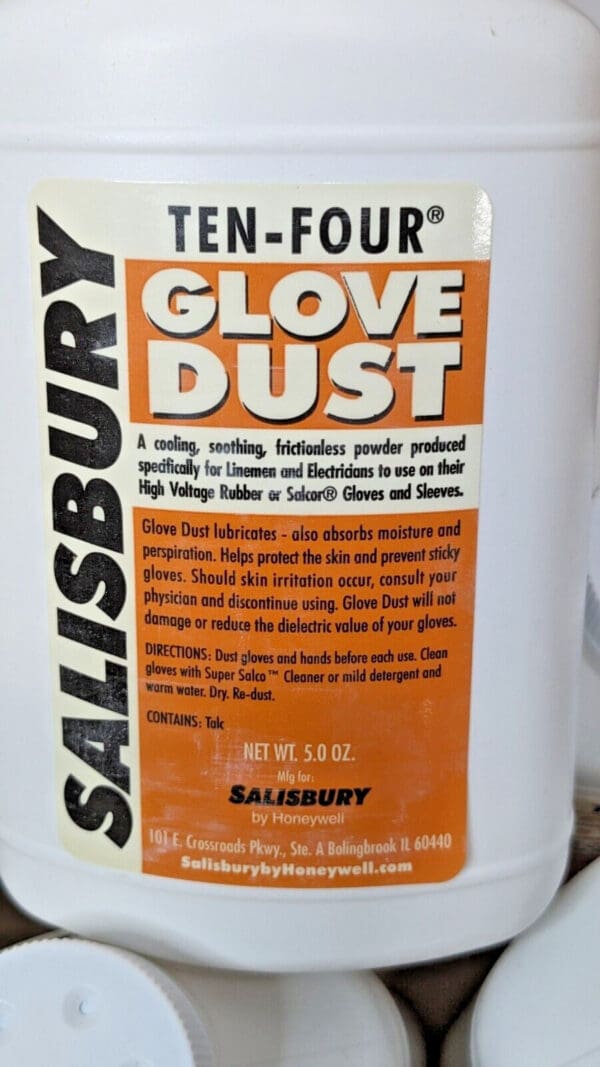 CASE OF 12 Salisbury by Honeywell Glove Dust Powder 5 oz/Bottles 10-4