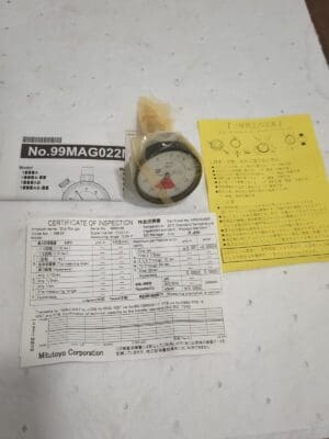 MITUTOYO Dial Drop Indicator 0.0400" Max Measurement, 20-0-20 Dial Reading 1961A