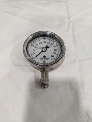 ASHCROFT Pressure Gauge: 2-1/2" Dial, 0 to 60 psi, 1/4" Thread 94475