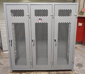 Strong Hold 66-3H-24-1T-L Industrial Storage Locker 14-Ga. Steel 75 x 72 x 24