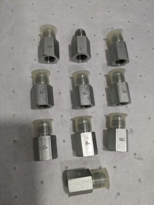 PARKER Steel Flared Tube Connector 10pk: 3/8" OD 37 deg Flared Angle P00137