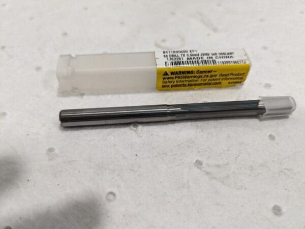 KENNAMETAL Straight-Flute Drill Bit: 5.60 mm Dia carbide 1762261