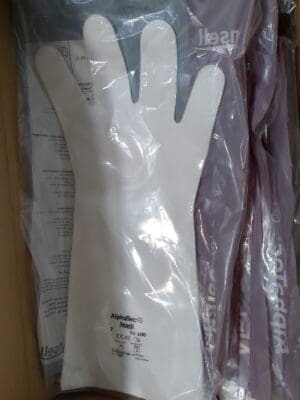 ANSELL Chemical Resistant Gloves 8pairs: AlphaTEC 02-100 Laminated Film 988825