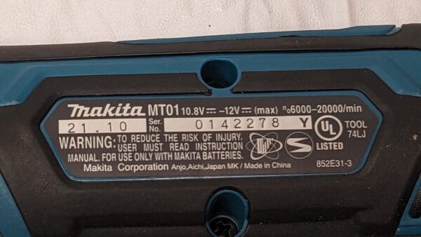 Makita 12V max CXT Lithium-Ion Cordless Multi-Tool (TOOL ONLY) MT01Z