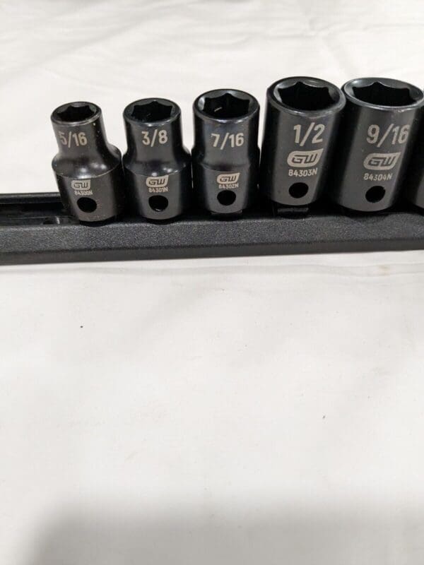 GEARWRENCH Impact Socket Set: 8 Pc, 3/8" Drive, 5/16 to 3/4" Socket 84910N