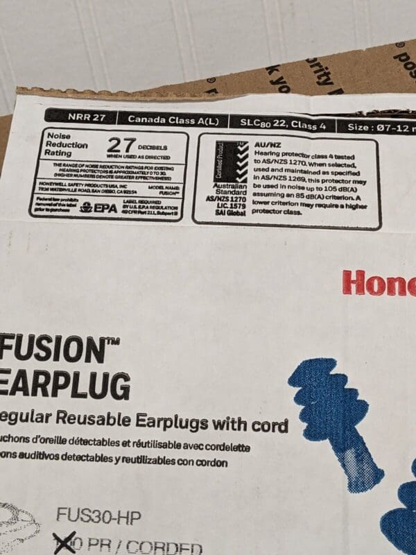 HOWARD LEIGHT Earplugs: 27 dB, Rubber, Flanged, No Roll, Corded Qty 72 FUS30-HP