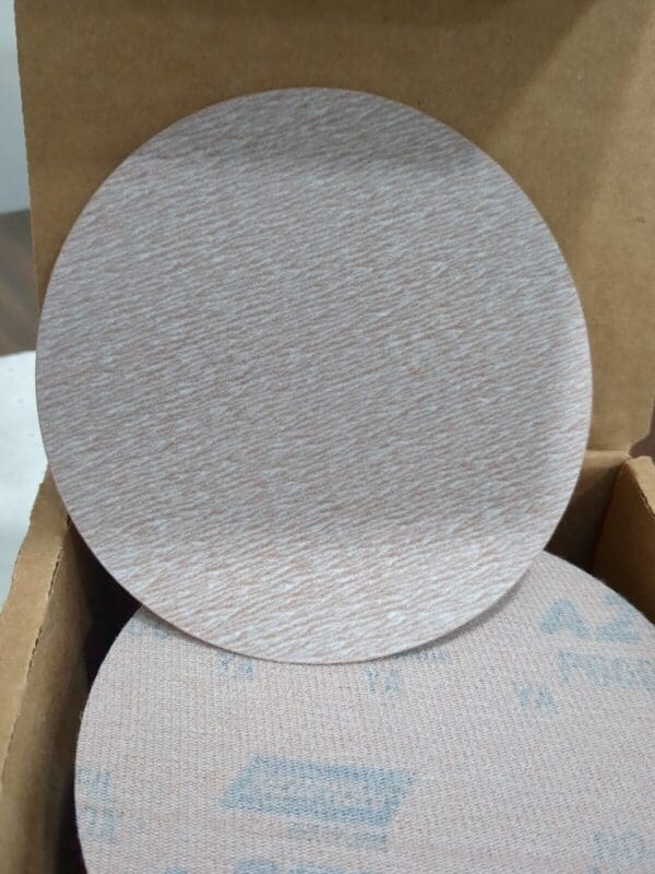 NORTON approx.100pc Hook & Loop Discs: 5" Dia, 600 Grit, Coated, Aluminum Oxide