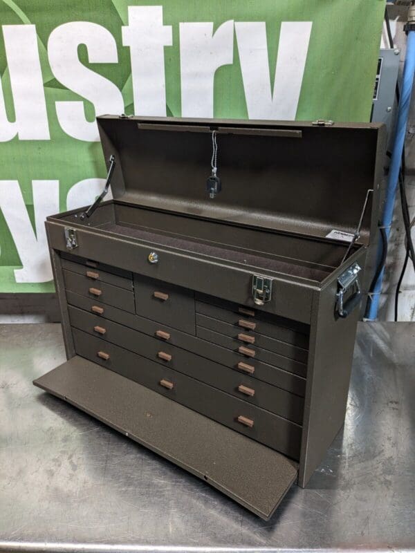 Kennedy Top Chest Machinist Tool Box 11 Drawer 26" x 8" x 18" Steel Brown