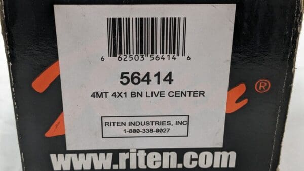 Riten 4MT Heavy Duty Bull Nose Live Center 4" Head Dia X 1" Point Dia 56414