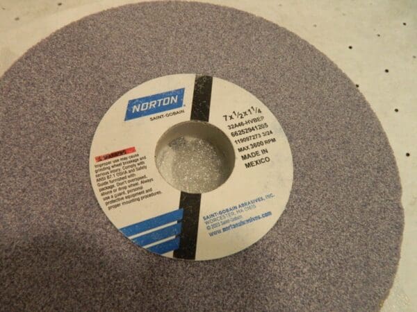 NORTON 2pk Surface Grinding Wheel 7" Dia 1/2" Thick 46 Grit 66252941205