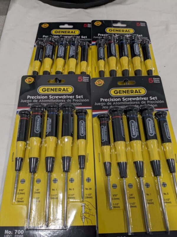 GENERAL Screwdriver Set: 5 Pc, Phillips & Slotted Qty 4 700