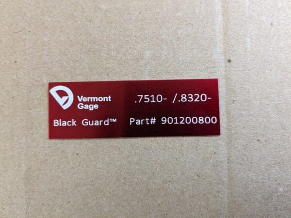 Vermont Gage 82 Pc Class ZZ Black Guard Pin Gage Set 0.751" - 0.832" Range