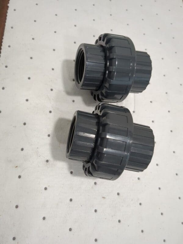 PRO-SOURCE 2pk of 1" PVC Plastic Pipe Union with EPDM O-Ring 898-010