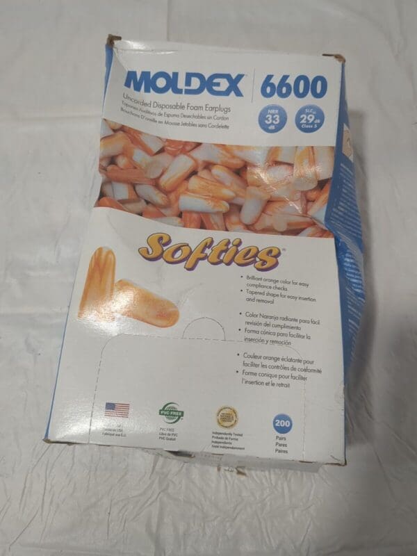 MOLDEX aprox200pk Earplugs 33 dB Non-PVC Foam Roll Down Uncorded 6600