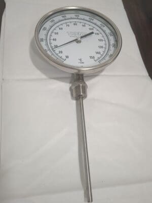 WIKA Bimetal Dial Thermometer: 50 to 300 ° F, 6" Stem Length 50060A008G4