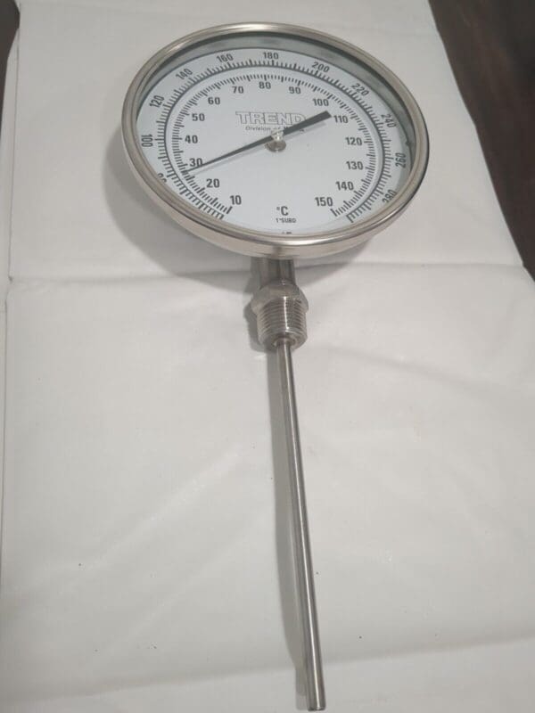 WIKA Bimetal Dial Thermometer: 50 to 300 ° F, 6" Stem Length 50060A008G4