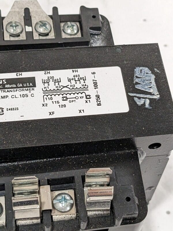 Siemens MT0250A Control Transformer